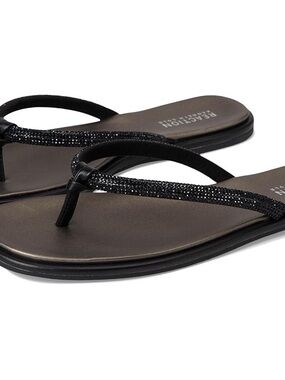 Kenneth Cole Black Sparkly Jewel Flip Flop Sandal size 8
